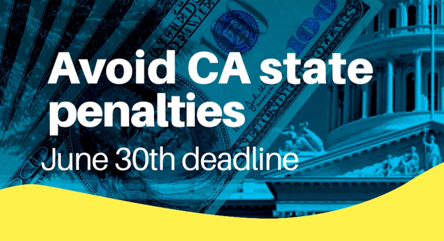 Avoid State CA penalties