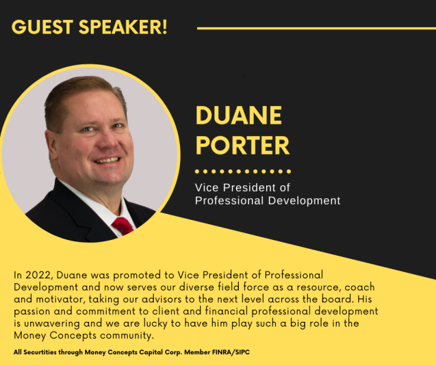 Guest Speaker - Duane Porter