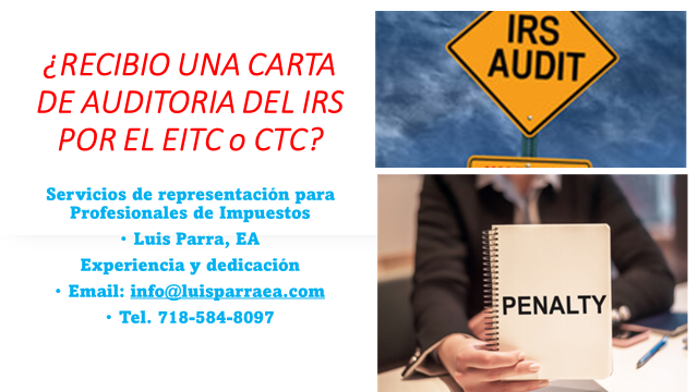 RECIBIO UNA CARTA DE AUDITORIA DEL IRS 2
