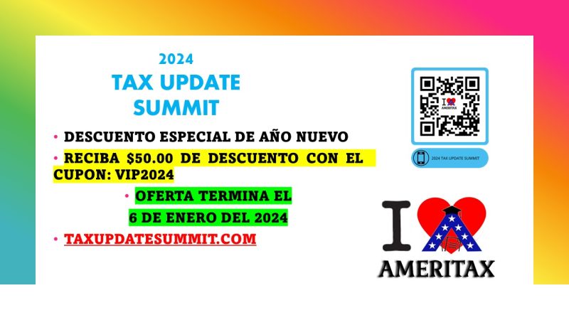 2024 Tax Update - Anuncio descuento hasta el 6 de enero