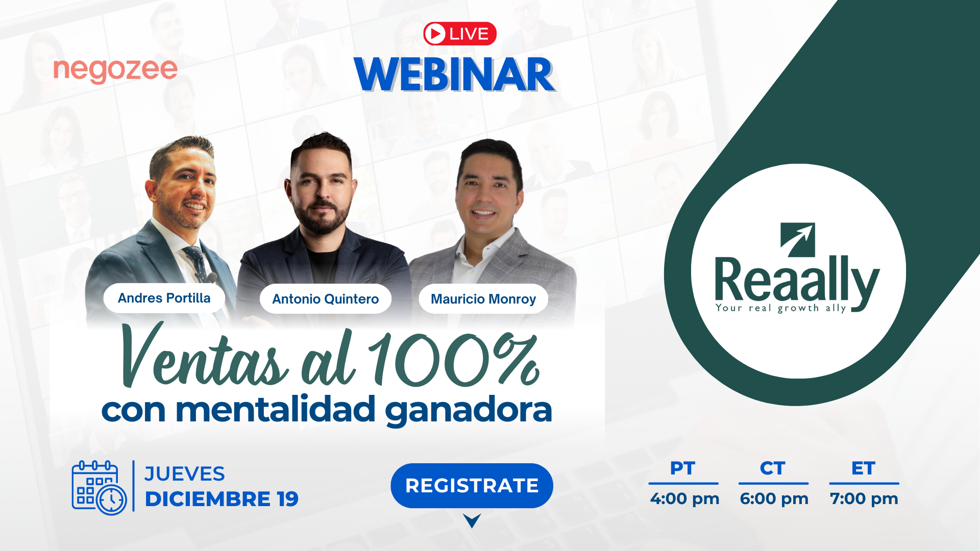 ventas al 100% negozee reaally web