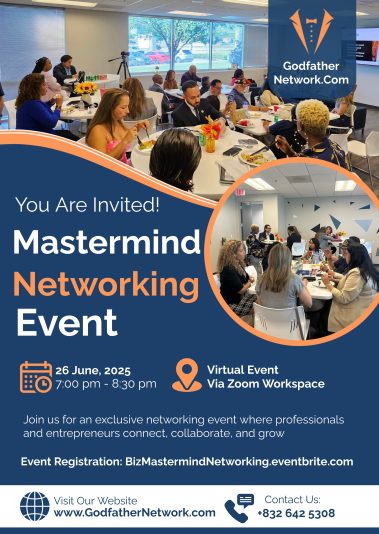 Blue Modern Minimal Business Networking Event A3 (1)