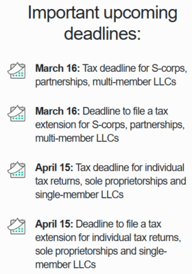 tax deadlines march 26