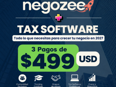Tax Software License 2027 + Negozee VIP Membership (Payment Plan: 3 x $499)