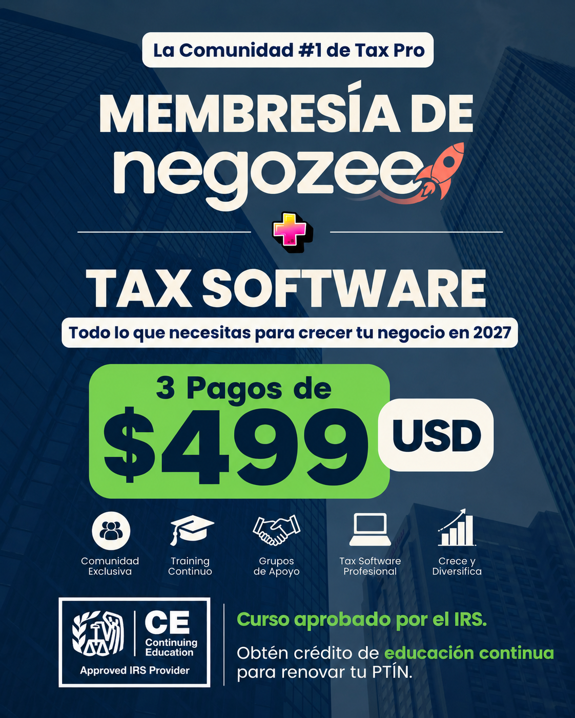 Tax Software License 2027 + Negozee VIP Membership (Payment Plan: 3 x $499)