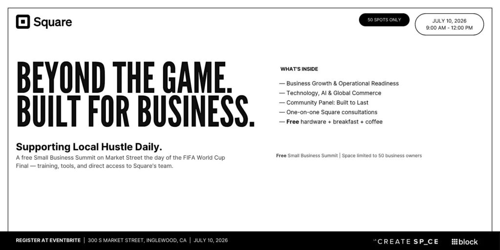 Beyond the Game. Built for Business. | Hosted by Square