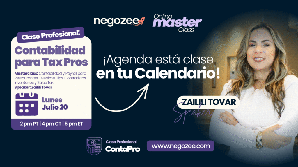 Clase en Vivo de Contabilidad para Tax Pros