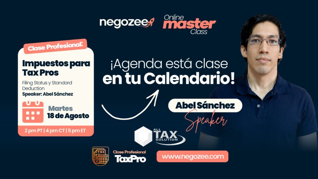 Clase en Vivo de Impuestos para Tax Pros